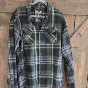 Dixxon Sublime Flannel Men's Black & Green Plaid Shirt